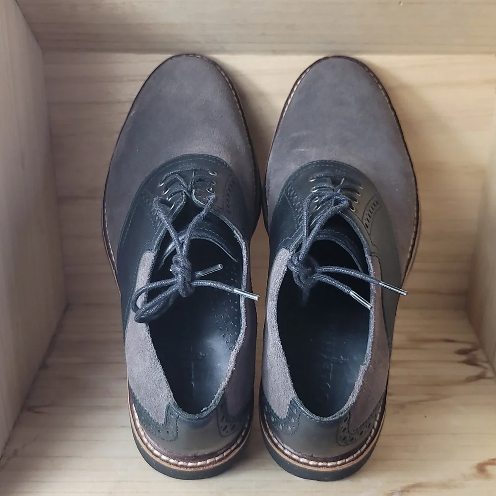 Cole Haan Mens Gray Oxford Shoes - Picture 7 of 10